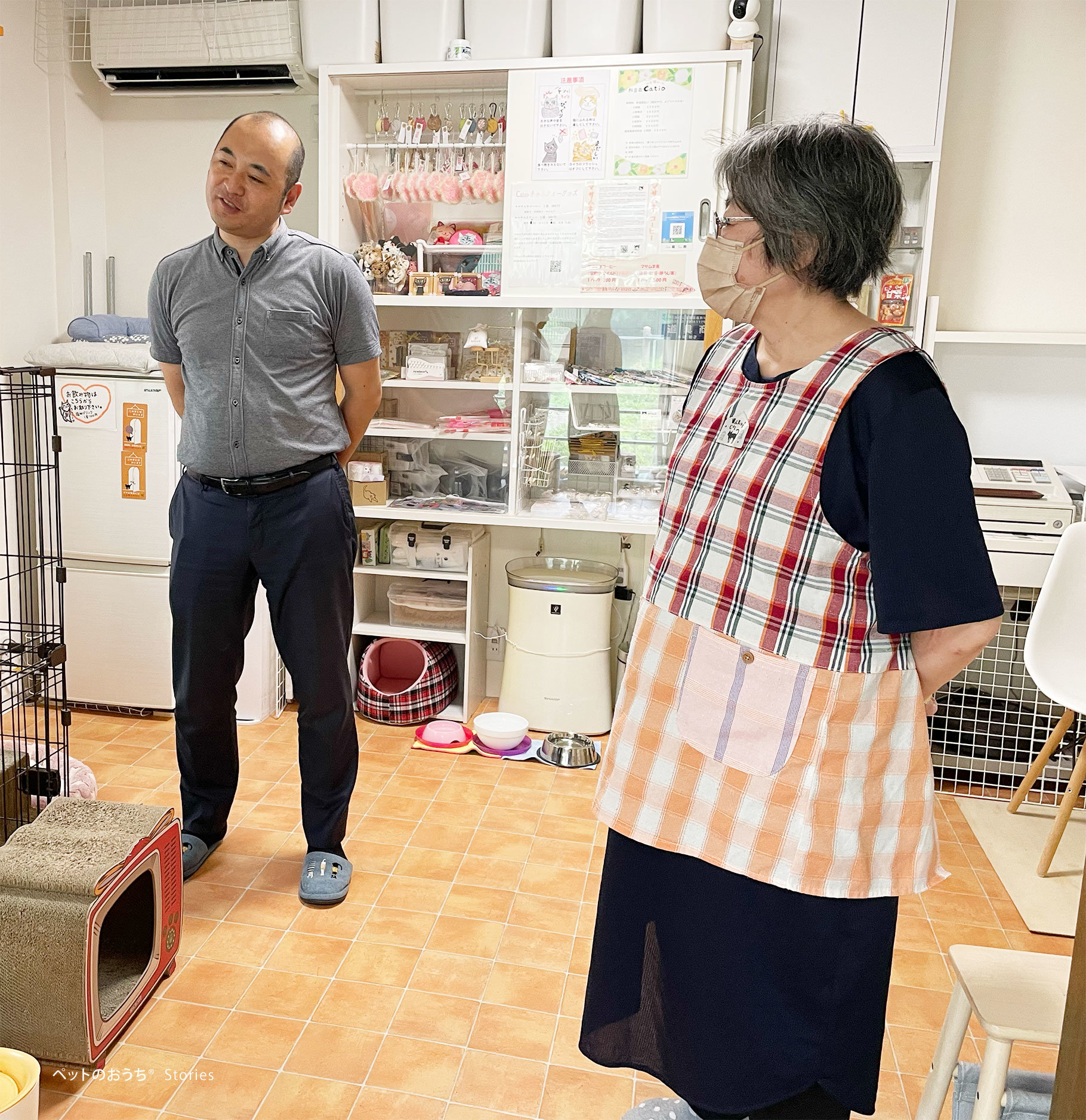 自身で猫を保護された経験がある國崎様。矢萩さんとの話に花が咲きました。.jpg